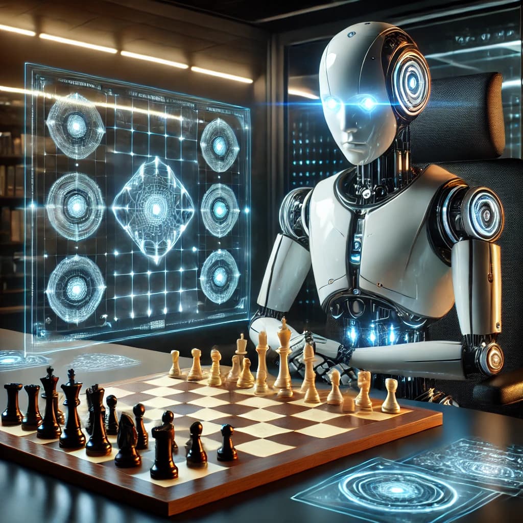 robot playing chess